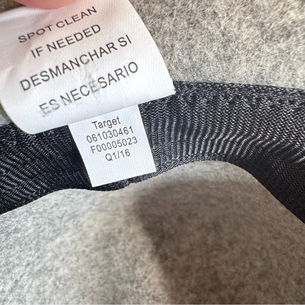 Target 100% Wool Light Gray Wide Brim Fedora Hat Size M/L‎
